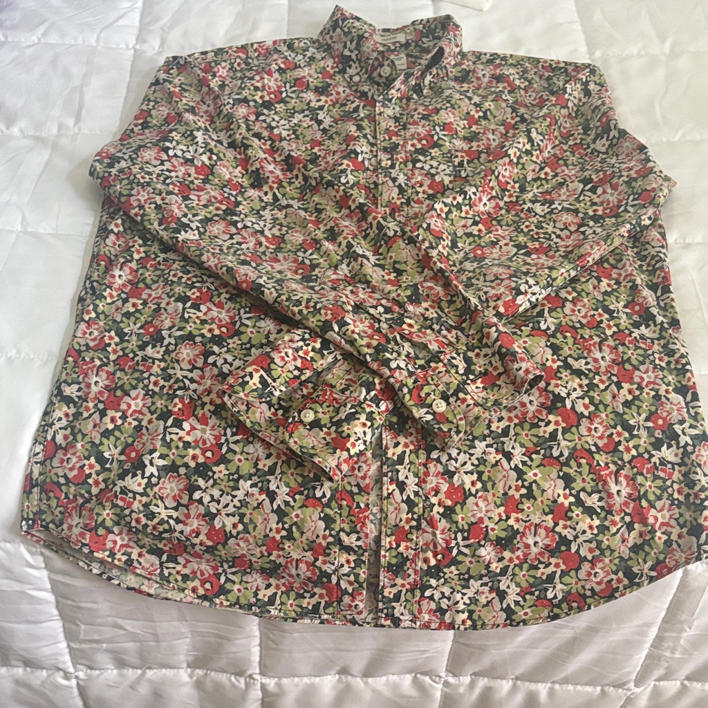J. Crew Factory Men's Floral Shirt Jacket - Multicolor S Sleeve Length 32 Inches
